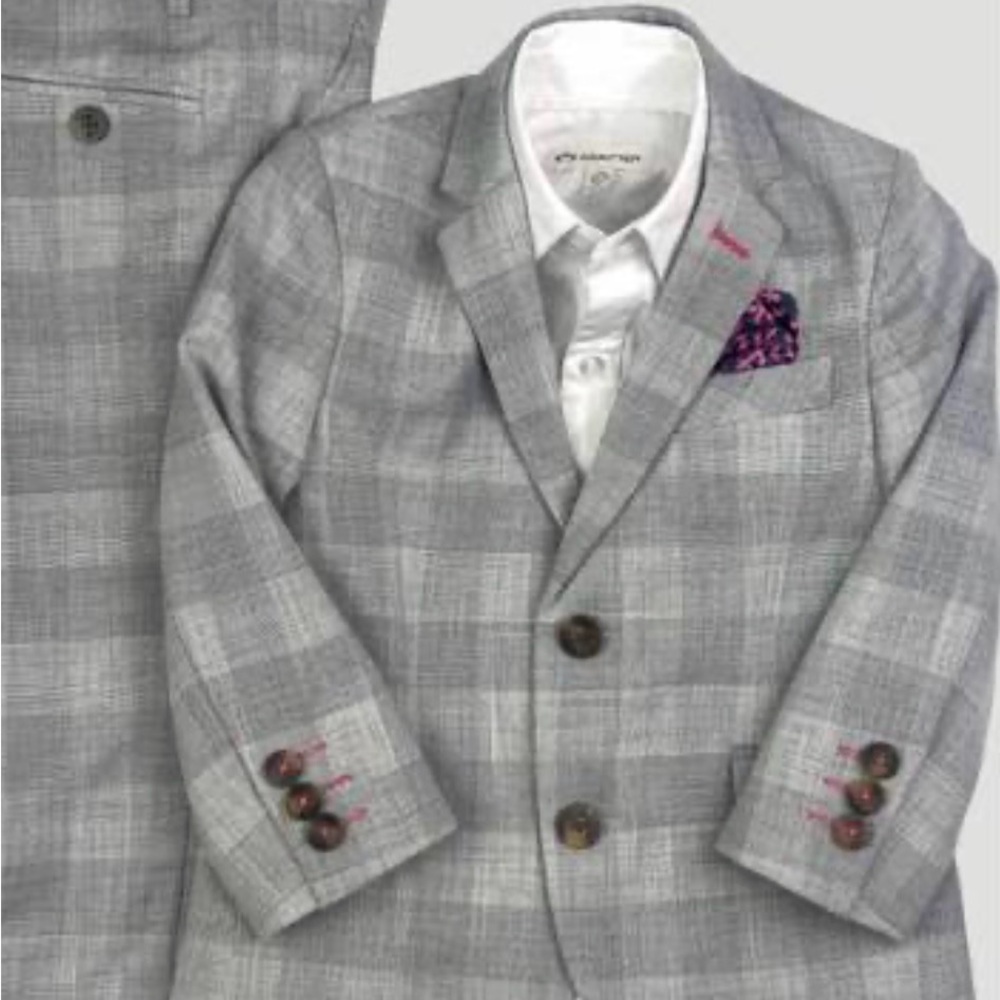 Appaman Stretchy Mod London Gray Suit, Kids